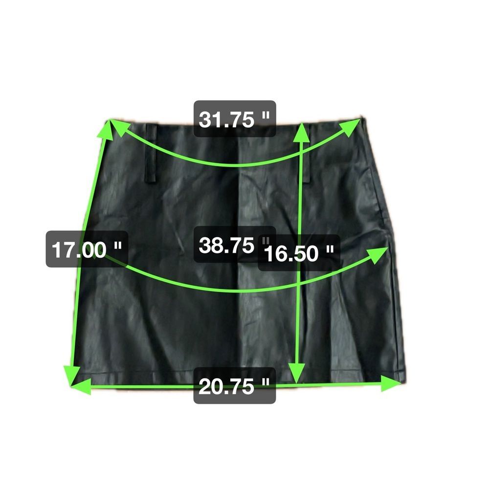 Blush Boutique Black Faux Leather Mini Skirt Women’s Size L - Picture 6 of 8